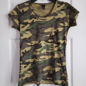 Alternative Apparel Vintage Soft Camo Tee Sz L
